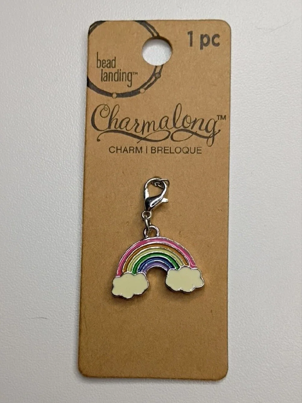 Rainbow Cloud Charm Clip-On for Kids - Multicolor